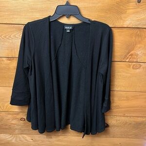 Allen B by Alan Schwartz women’s open black cardigan Md sweater event winter
